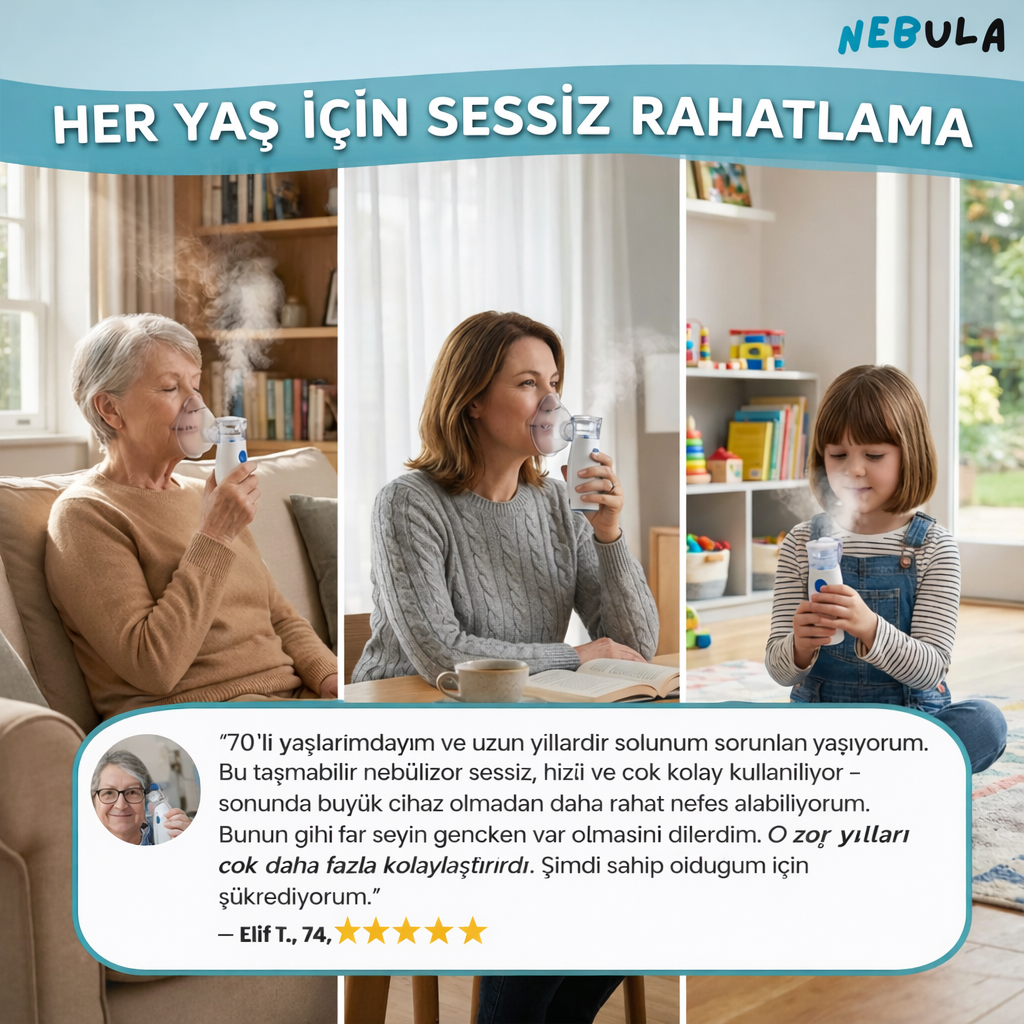 NefesMed® Taşınabilir Mini Nebülizatör