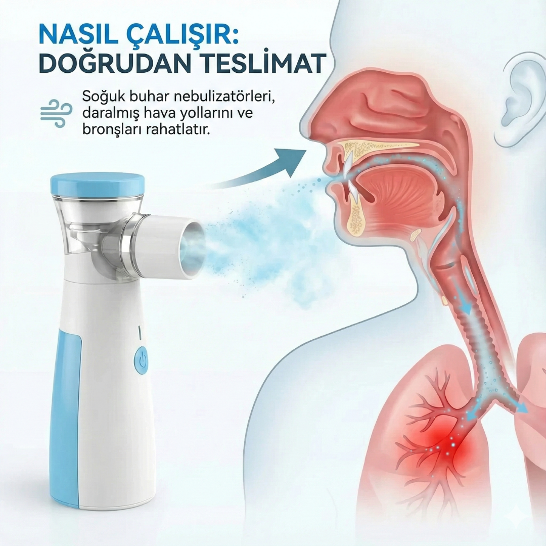 NefesMed® Taşınabilir Mini Nebülizatör