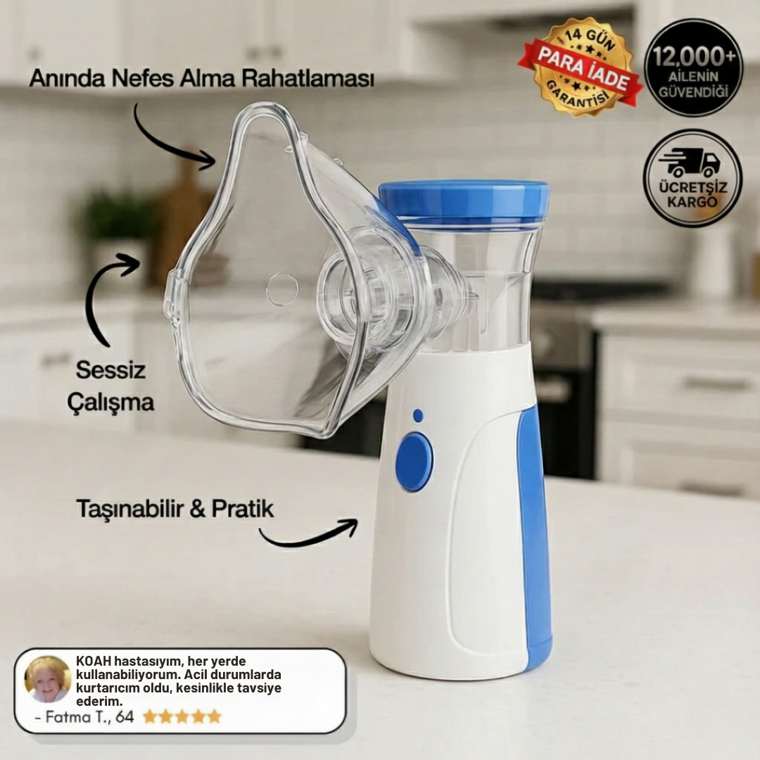 NefesMed® Taşınabilir Mini Nebülizatör